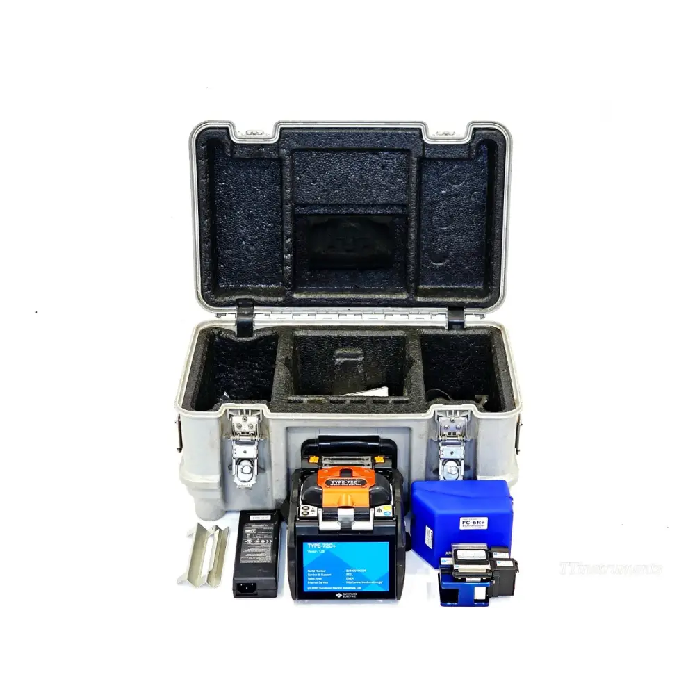 Sumitomo Type-72C+ Core Alignment Fusion Splicer with FC-6RS Cleaver — full kit view