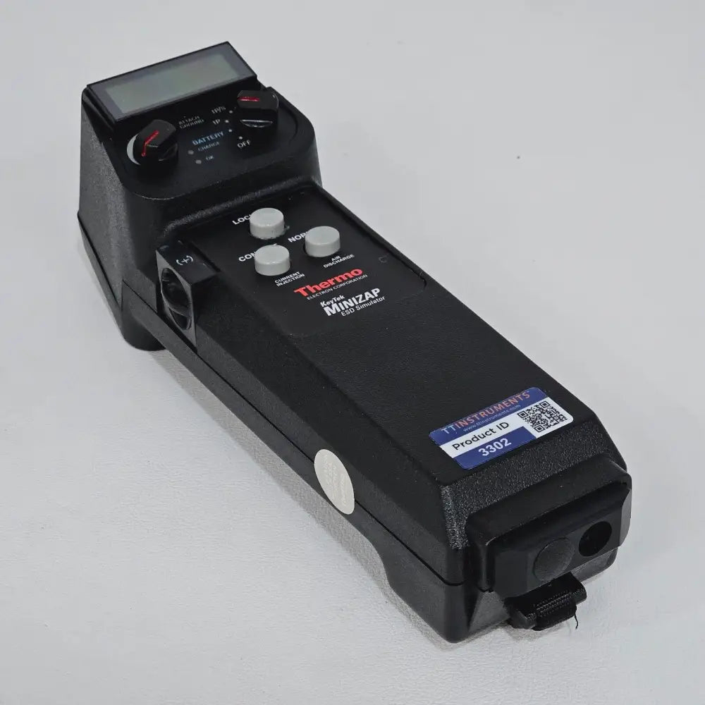 KeyTek Mini Zap ESD Simulator bottom view showing battery compartment or base