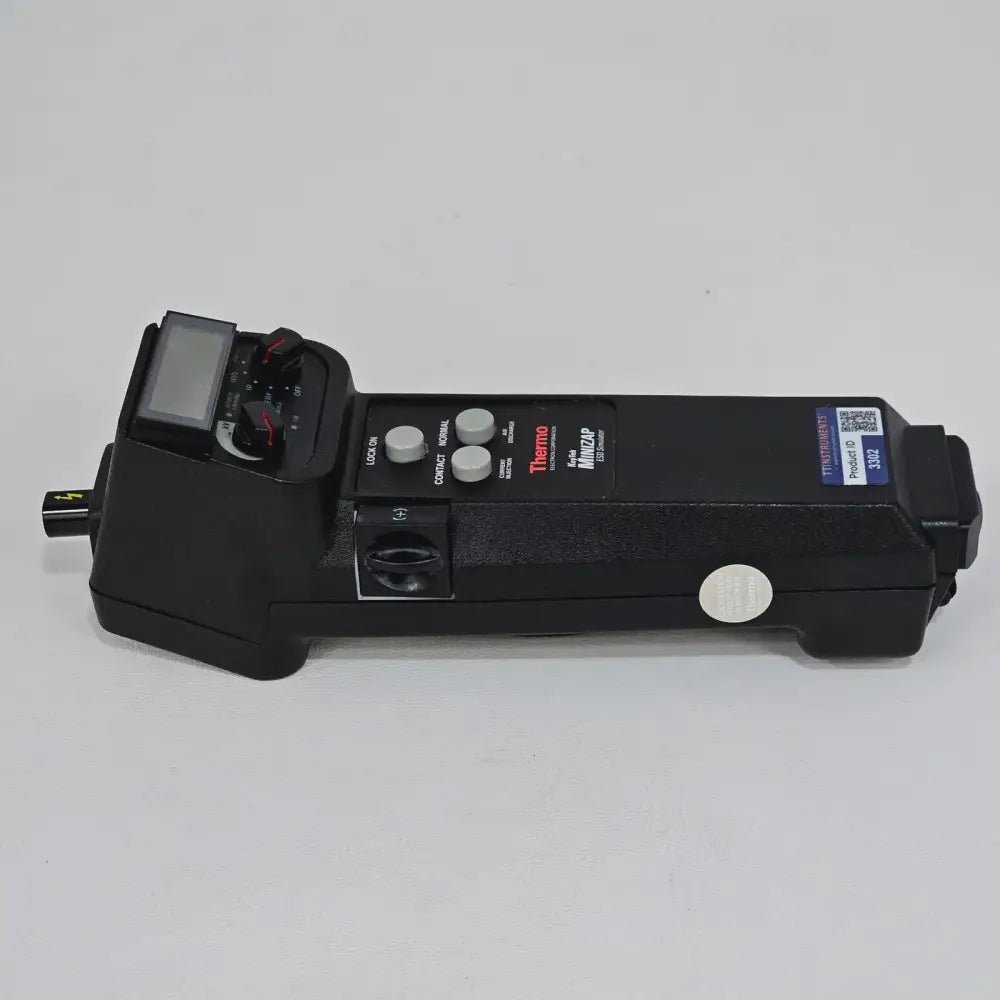 KeyTek Mini Zap ESD Simulator label showing model number and serial information