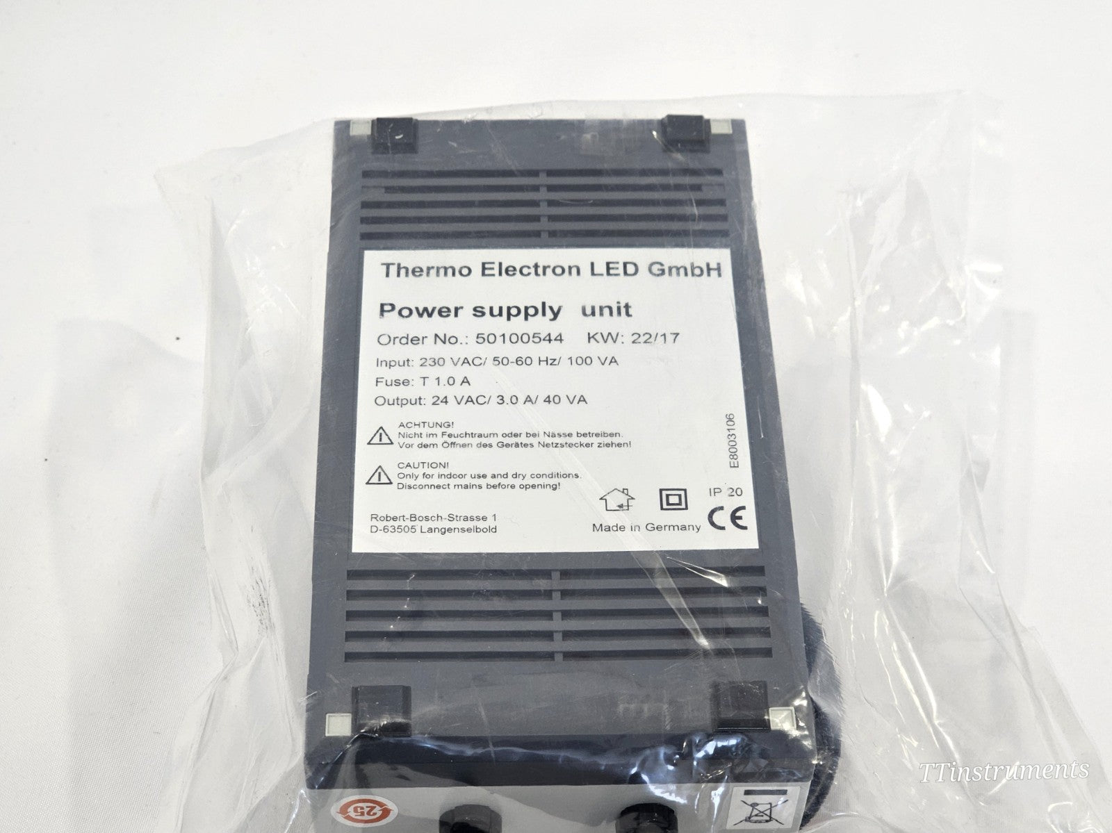 Thermo Electron LED GmbH Power Supply Unit 24VAC / 3.0A / 40VA 50100544
