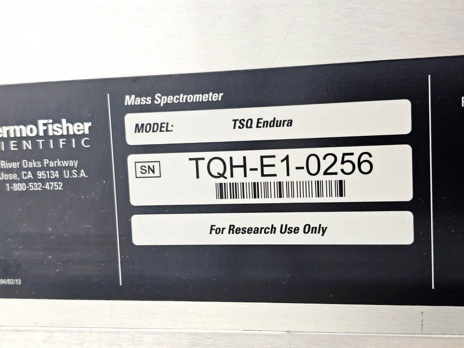 Thermo Scientific TSQ Endura Mass Spectrometer 2013 with PC and Software + HPLC