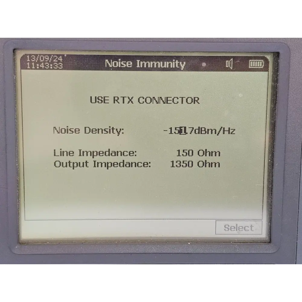 ALT2000 TDR copper pair tester right side view and label detail