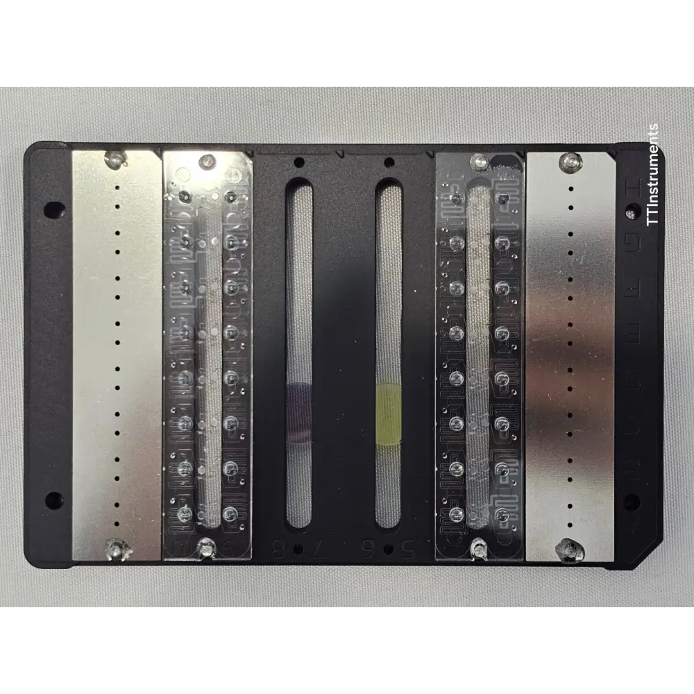 Unchained Labs Lunatic spectrophotometer cosmetic detail showing minor surface marks on instrument housing