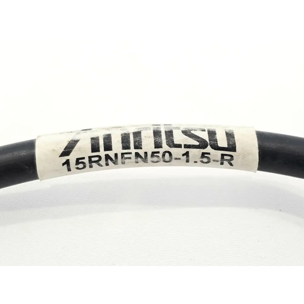 Anritsu 15RNFN50-1.5-R RF cable showing N(m) connector end and armored jacket