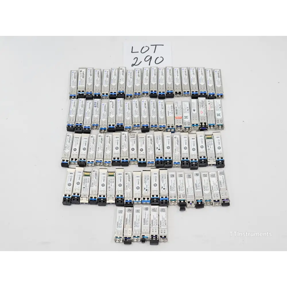 Mixed job lot of various JDSU optical transceiver modules sold untested for parts