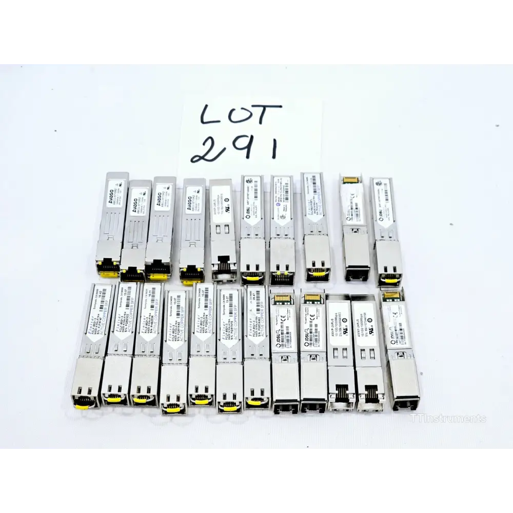 Mixed job lot of various JDSU optical transceiver modules sold untested for parts