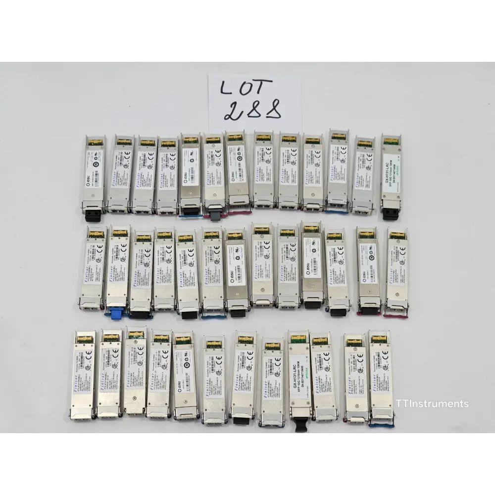 Mixed job lot of various JDSU optical transceiver modules sold untested for parts