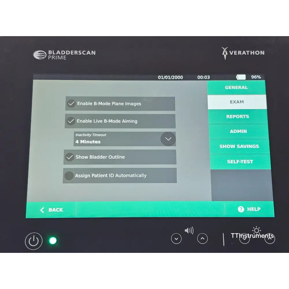 Verathon BladderScan PRIME battery inserted in console