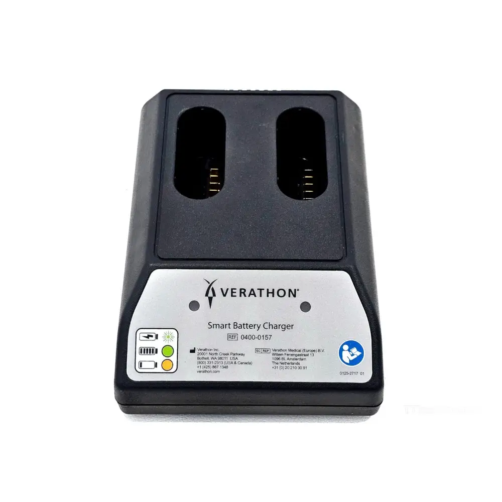 Verathon BladderScan Prime Plus label showing model and serial number