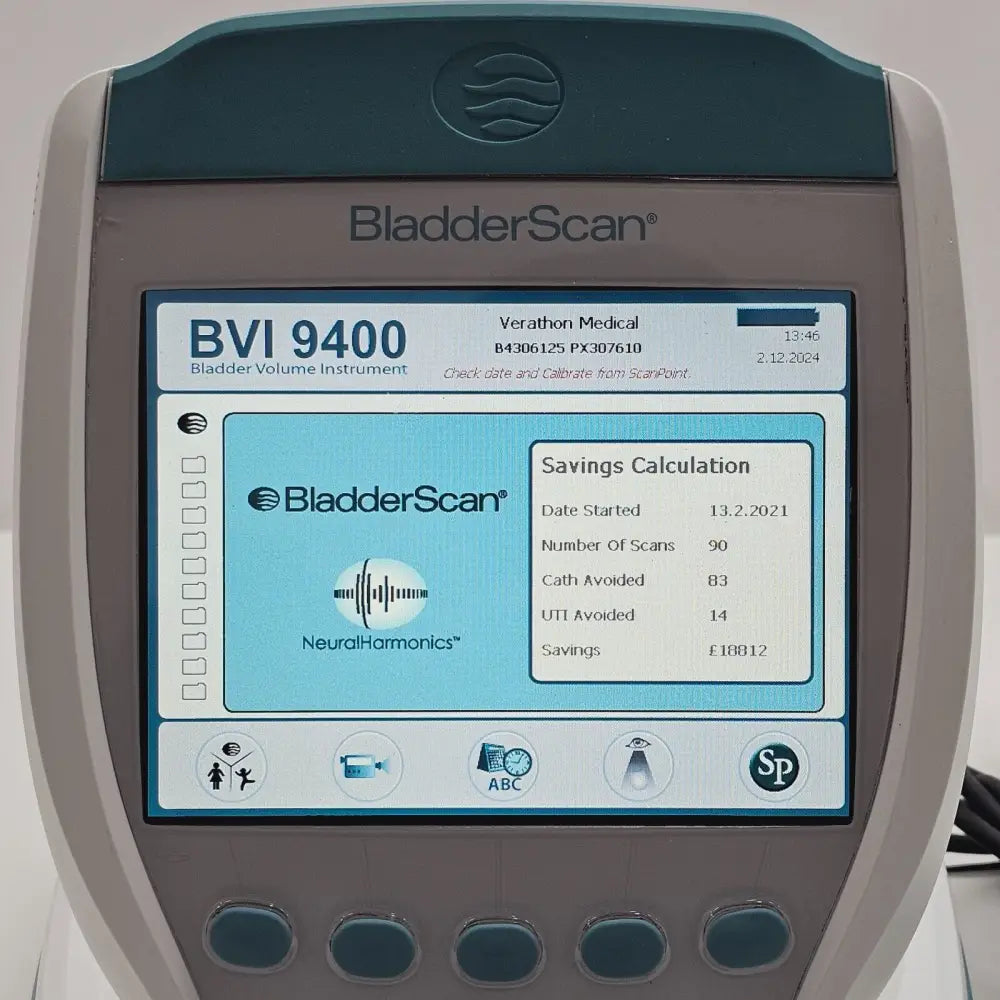 Verathon BVI 9400 BladderScan probe and transducer head close-up detail