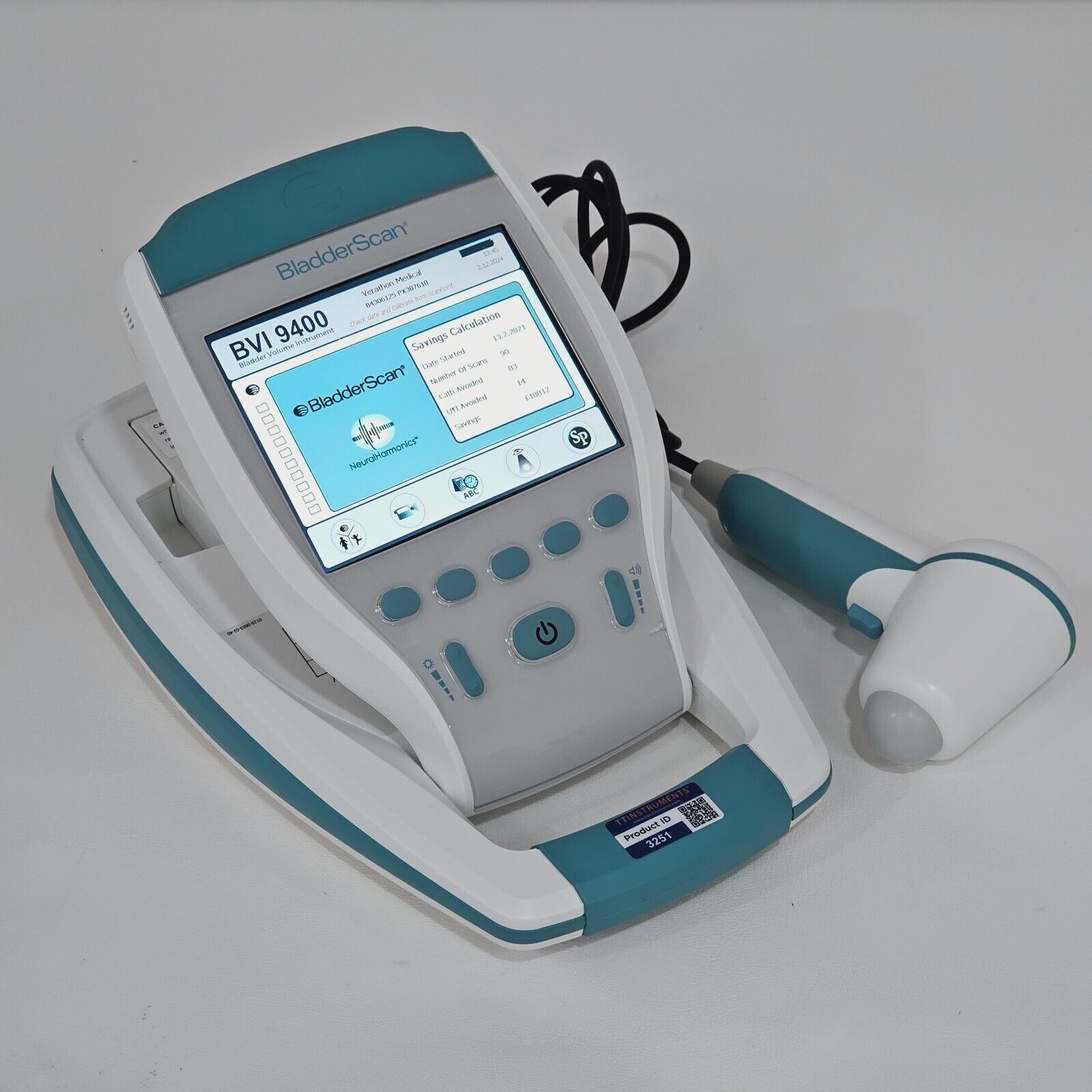 Verathon BVI 9400 BladderScan 0570-0190 with Charger & 2 Batteries #2