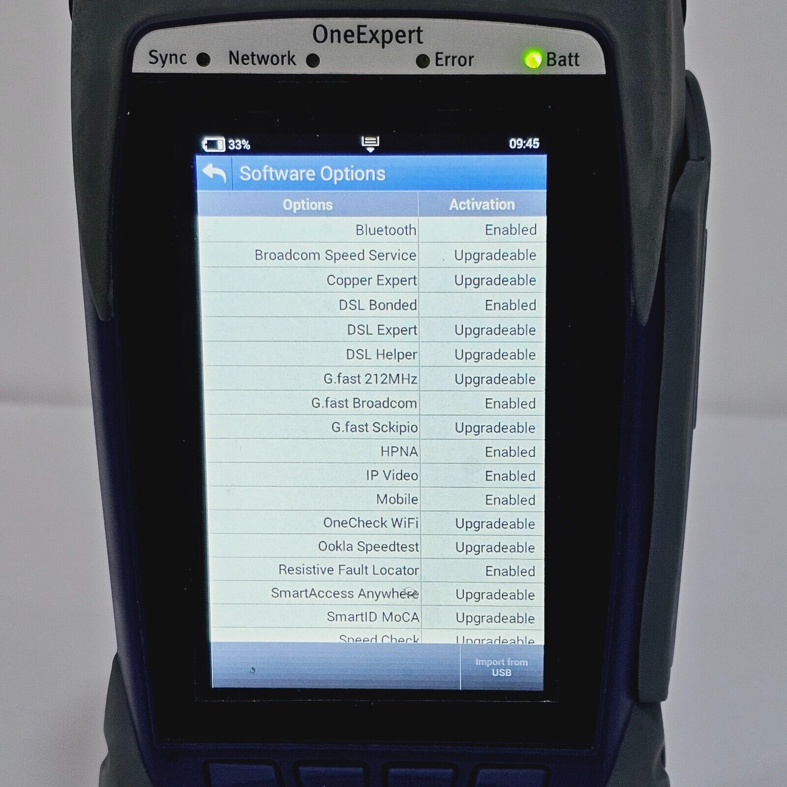 Viavi Calibrated OneExpert ONX-580 DSL Bonded G.fast Resistive Fault Locator