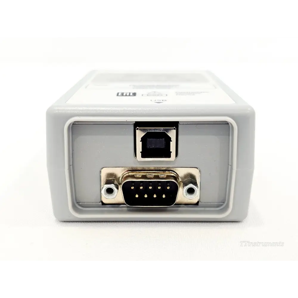 VIAVI JD734B bottom panel showing USB Type-B port and DB9 serial connector interface