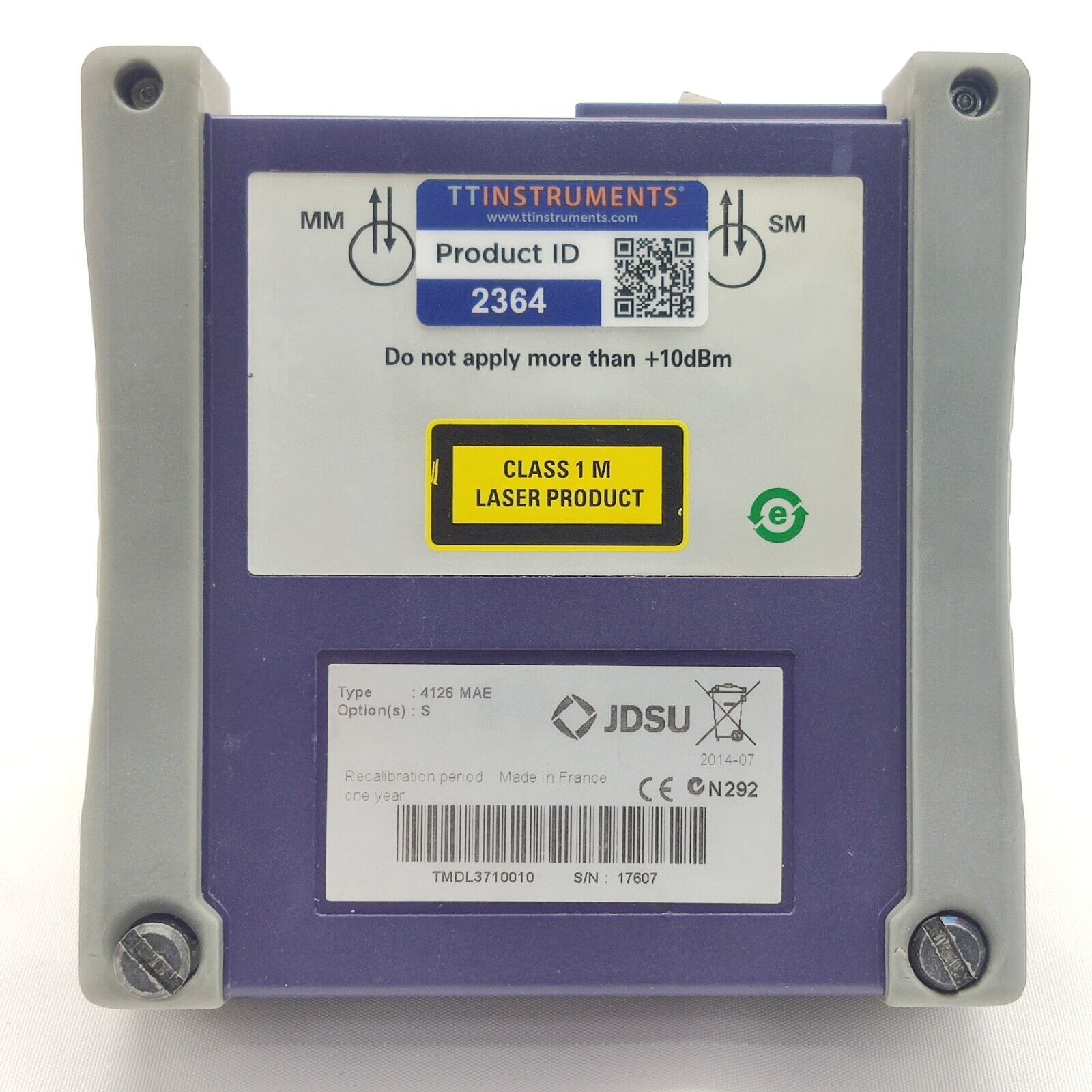 Viavi JDSU 4126 MAE SM OTDR 1310/1550 nm 40/38 dB PC S Enhanced Metro Access