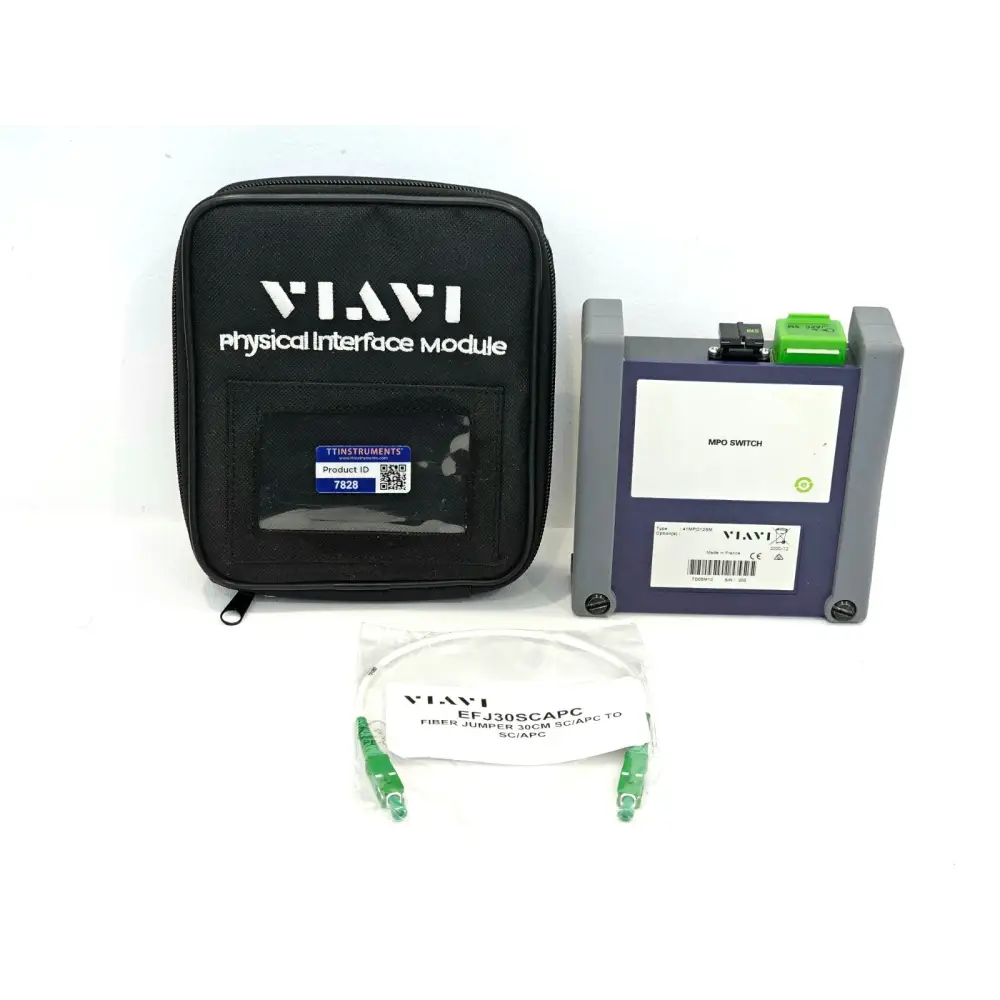 Viavi 41MPO12SM MPO Switch Module with soft carry case and EFJ30SCAPC SC/APC fibre jumper included