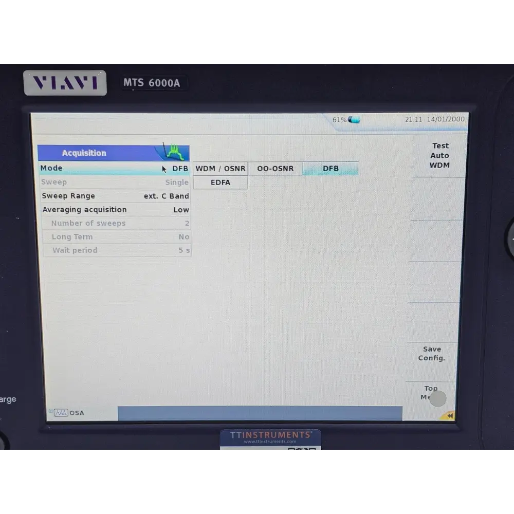 Viavi JDSU 6000A V2 and OSA-110M complete kit laid out showing all included items