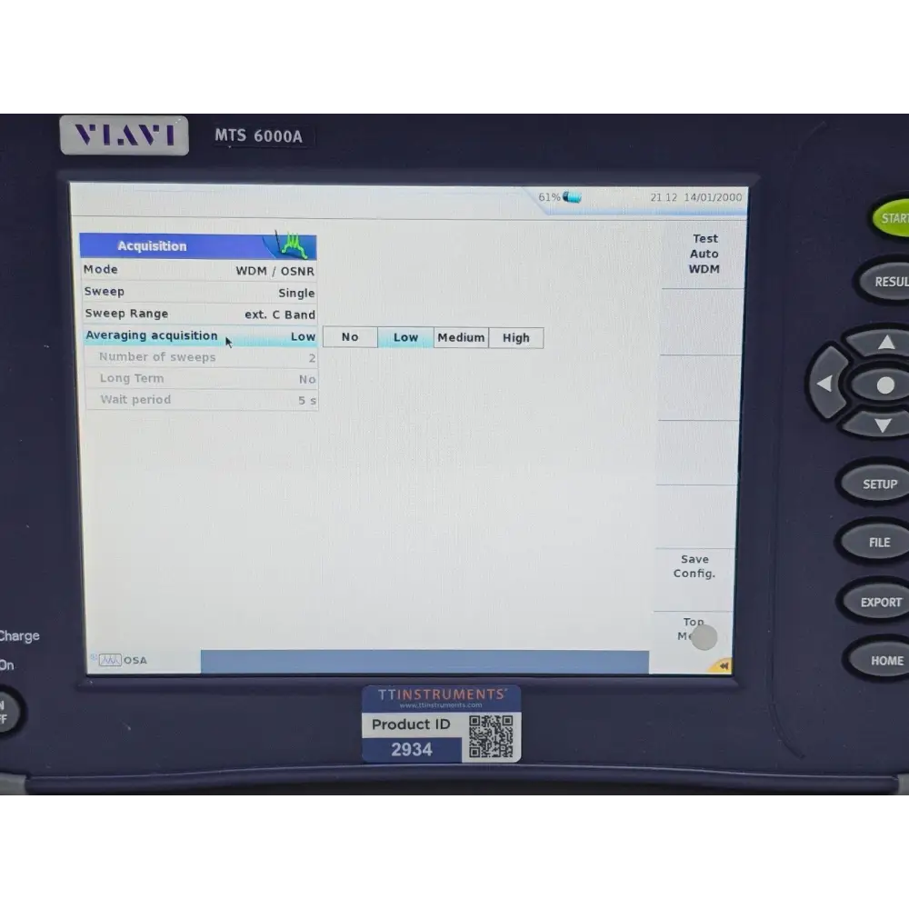 Viavi JDSU 6000A V2 three-quarter view showing overall cosmetic condition