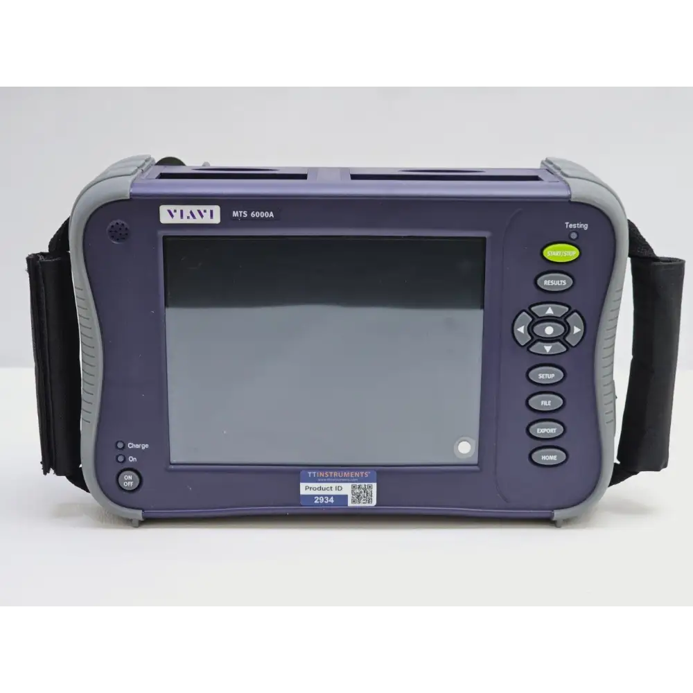 Viavi JDSU 6000A V2 mainframe showing touchscreen display and module bay