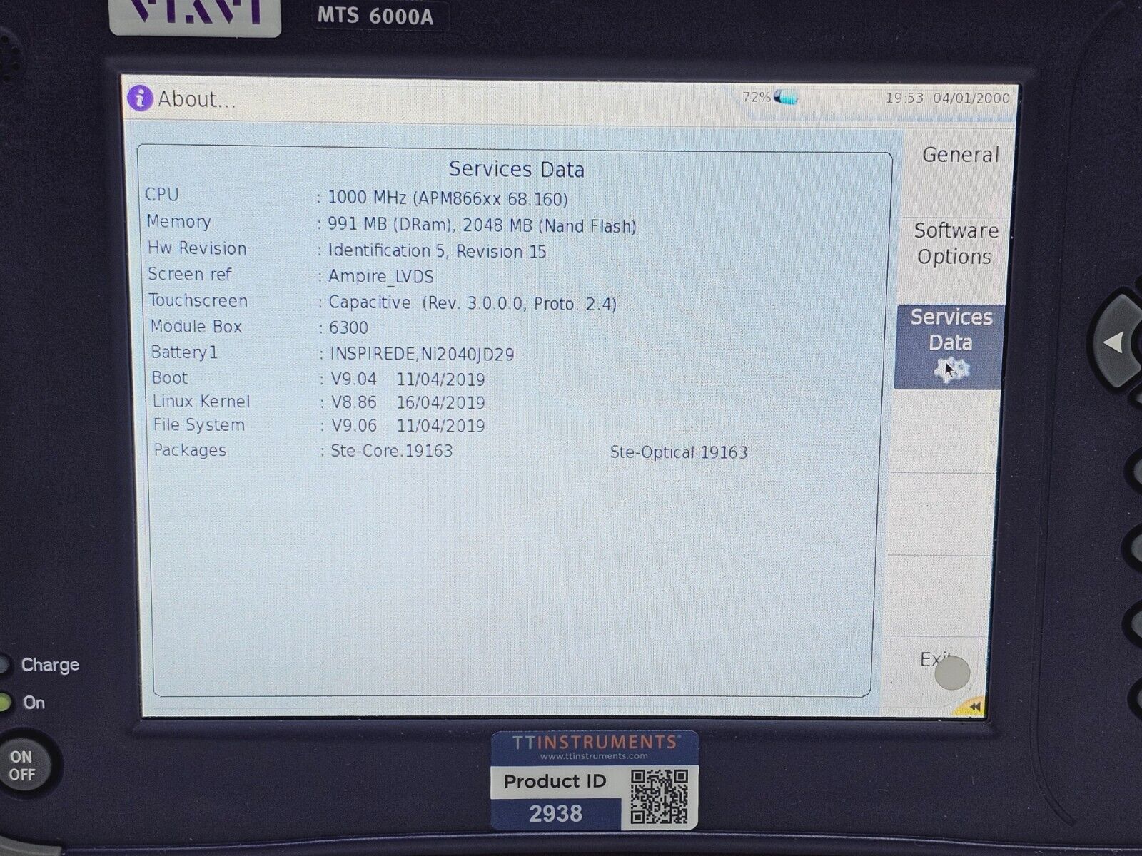 Viavi JDSU 6000A V2 + OSA-110M 1250 - 1650 nm OSA Optical Spectrum Analyzer #01