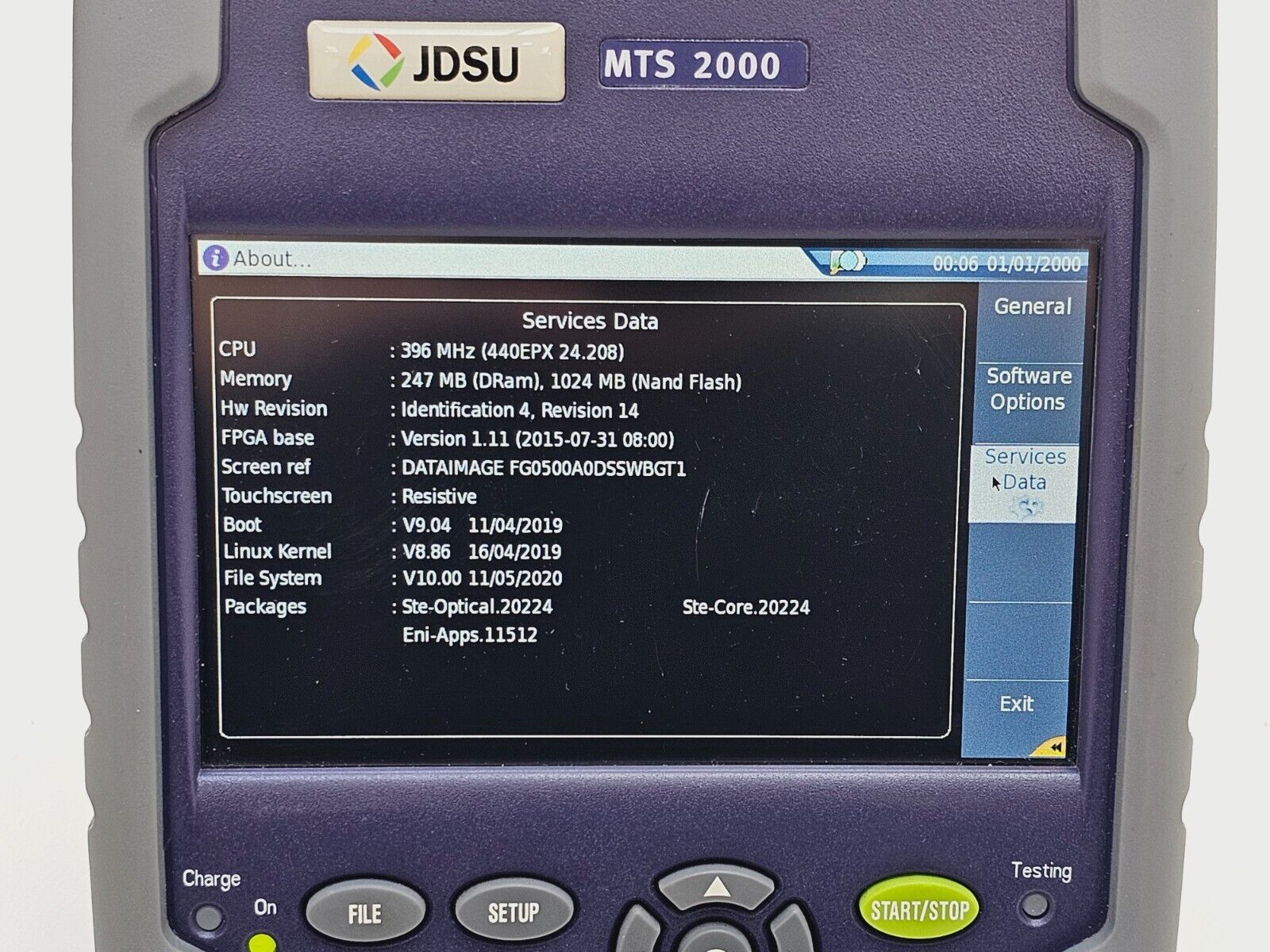 Viavi JDSU CALIBRATED MTS 2000 with 4146 QUAD OTDR SM MM 850 1300 1310 1550