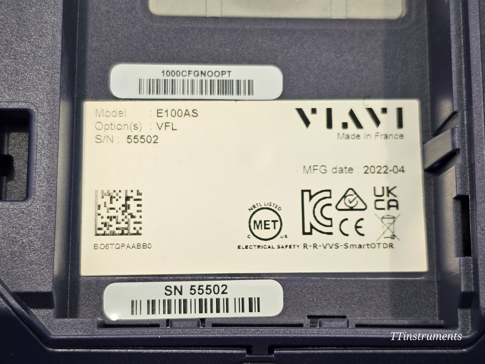 Viavi JDSU E100AS SmartOTDR 1310/1550 nm PC SM Metro Access OTDR Smartlink 2022