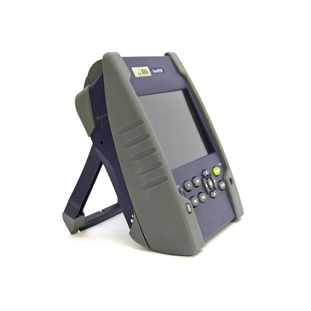 Viavi E126A SmartOTDR bottom view showing battery compartment and label