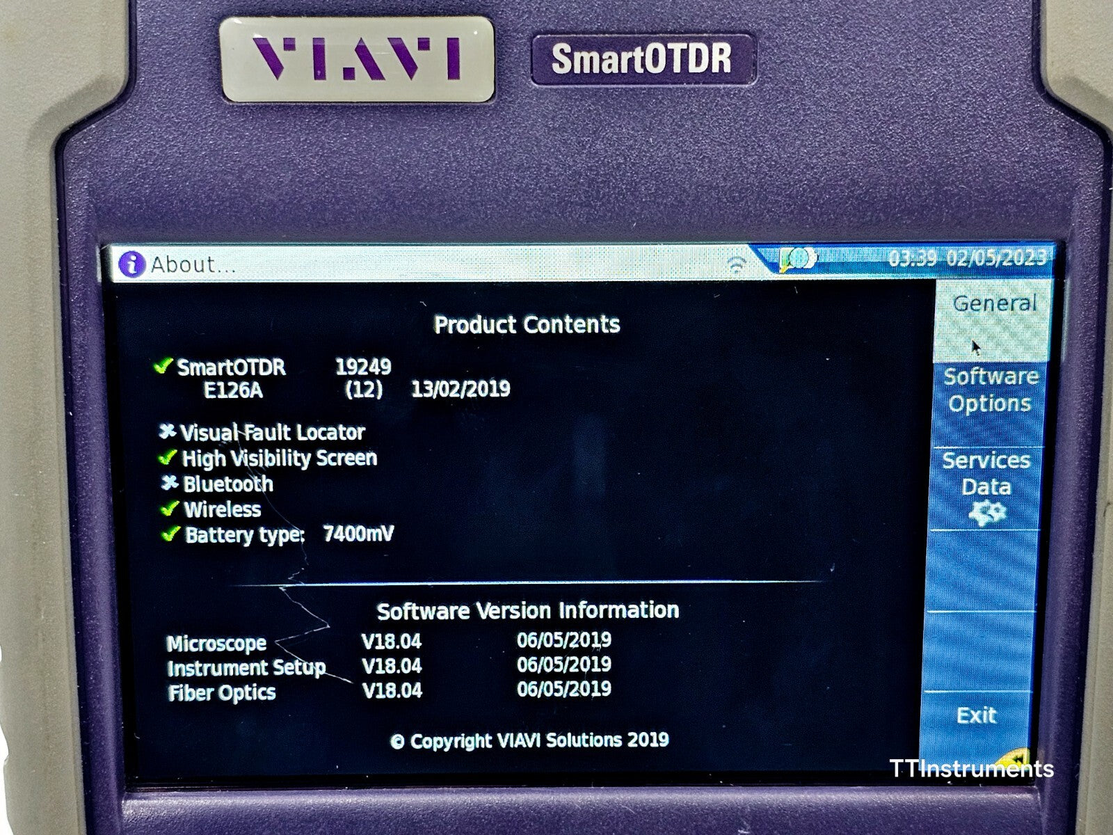 Viavi JDSU E126A SmartOTDR 1310/1550 nm APC SM Metro Access OTDR Smartlink 2019