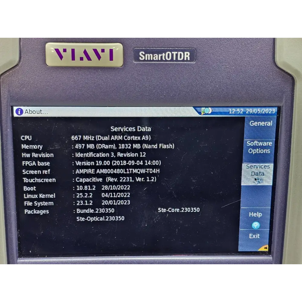 Viavi JDSU E126A SmartOTDR housed in soft carry case for field transport