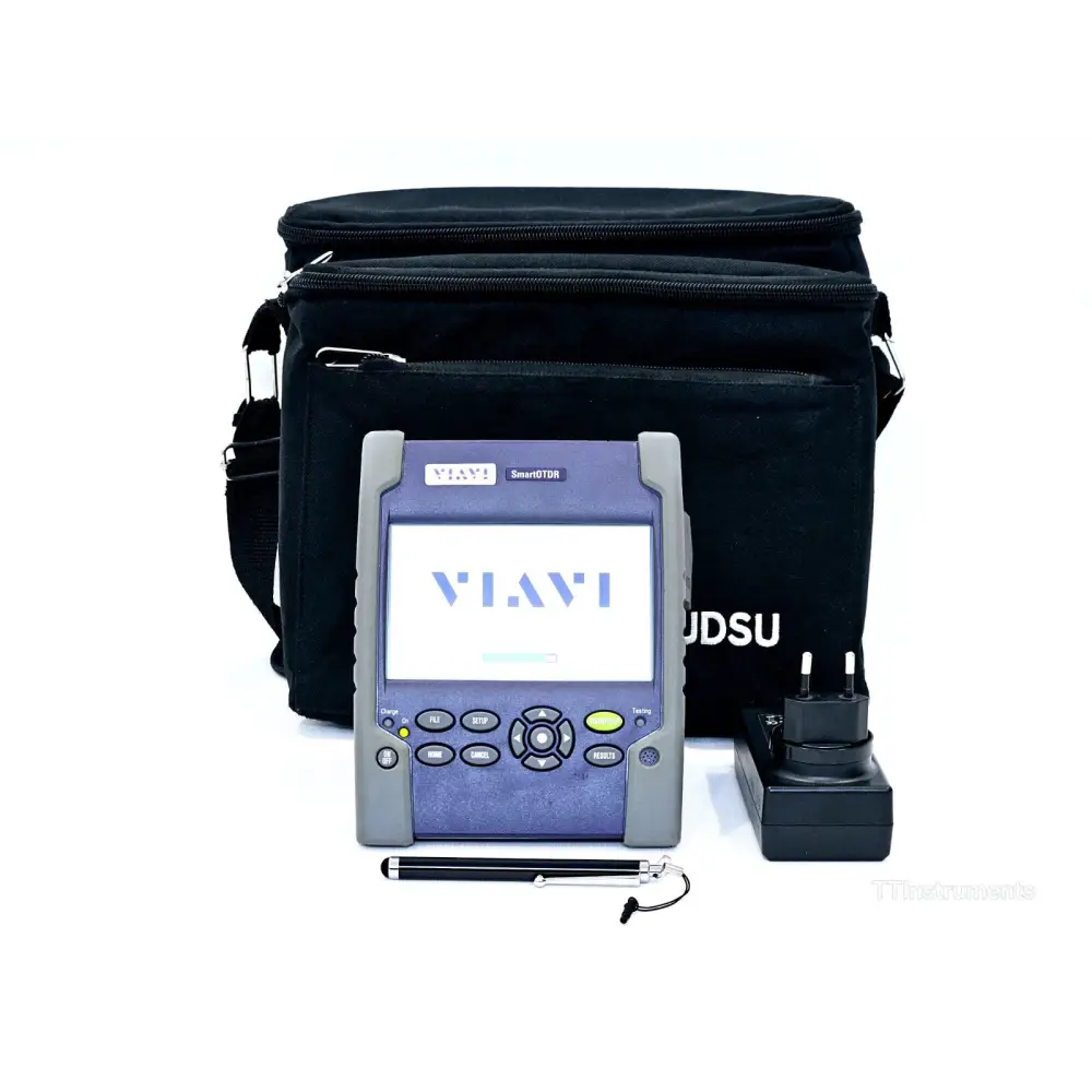 Viavi JDSU E126A SmartOTDR handheld fibre tester front view with 5-inch touchscreen display