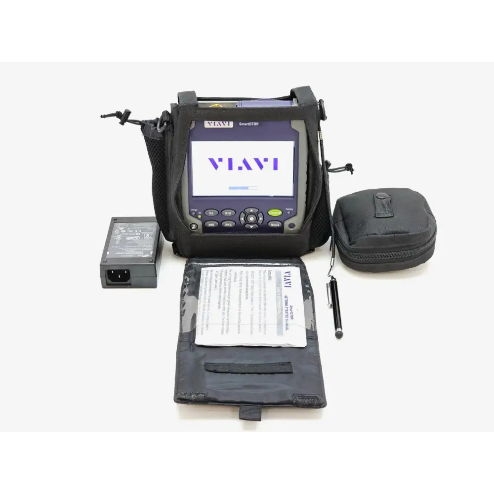 Viavi JDSU E126A SmartOTDR handheld fibre tester front view with 5-inch touchscreen display