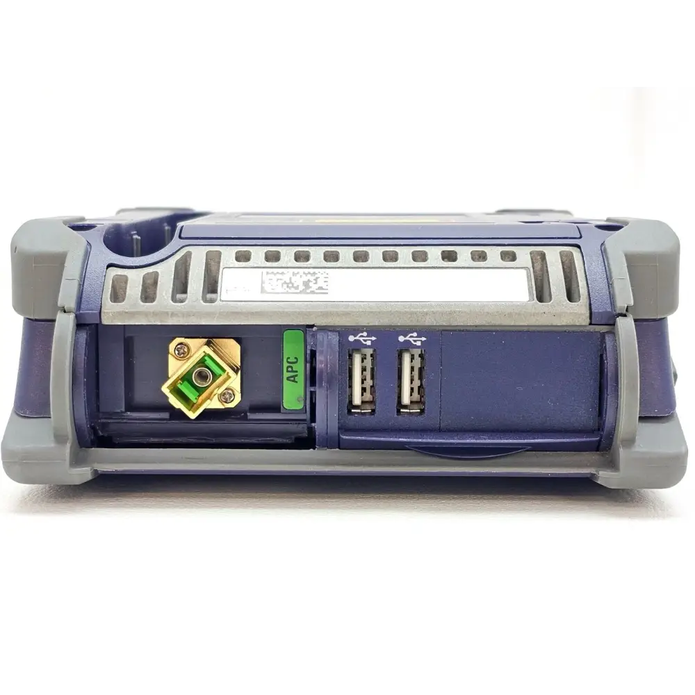 Viavi E126A SmartOTDR screen displaying OTDR trace and automatic analysis results