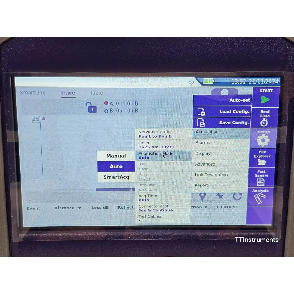 Viavi JDSU E136FB SmartOTDR unit angled view showing overall cosmetic condition
