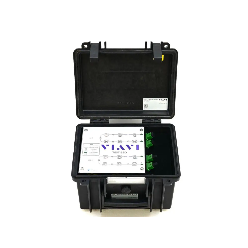 EBIDIR-LBK-DEMOBOX APC MFD fibre optic loopback test bed top view