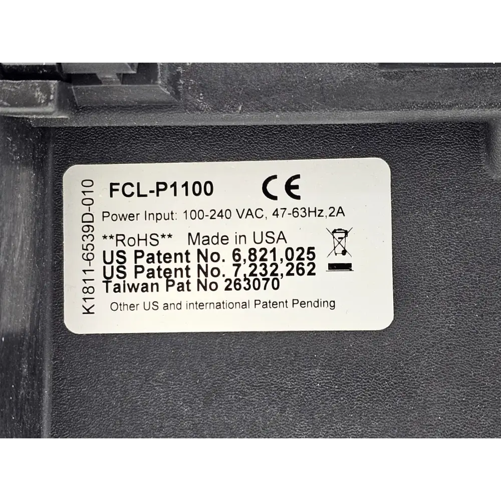 FCL-P1100 CleanBlast benchtop fiber cleaner angled three-quarter view showing full unit