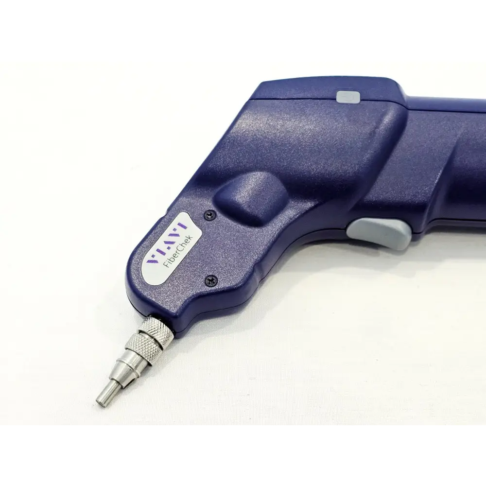 VIAVI FiberChek FIT-FC-KIT3 probe tip end showing knurled connector adapter attached to probe nose