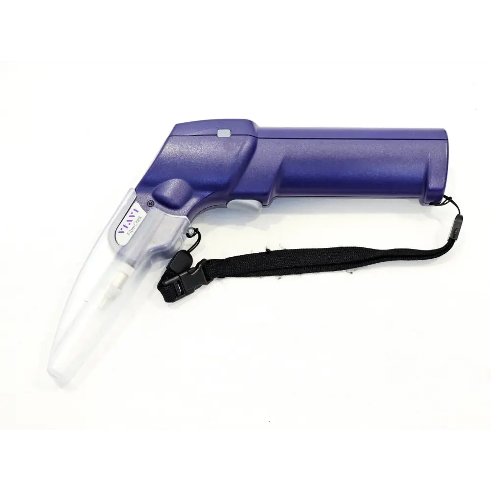 VIAVI FiberChek FIT-FC-KIT3 probe left-side view showing VIAVI FiberChek label and trigger grip