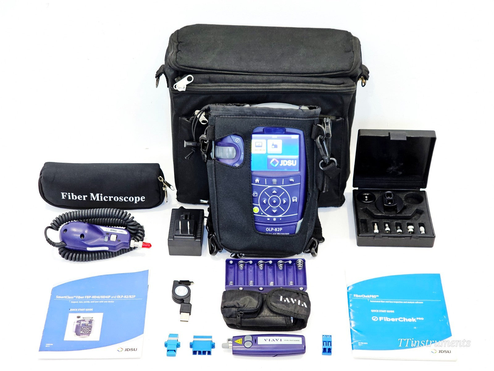 Viavi JDSU Viavi-FIT-ATT-18 OLP-82P Power Met + P5000i Fiber Scope & Tips + VFL0