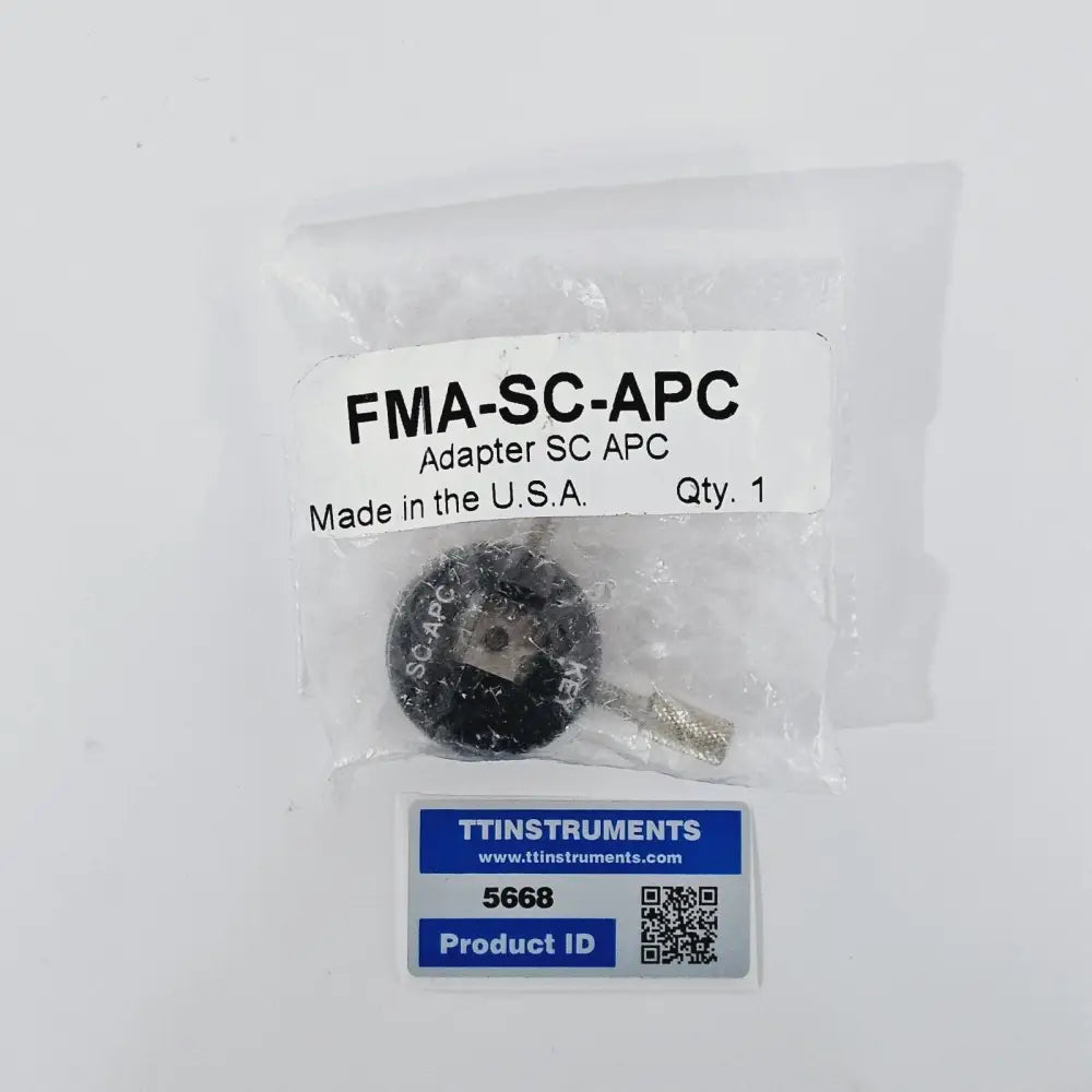 Viavi FMA-SC-APC SC/APC male threaded adapter in original sealed packaging with product label and TT Instruments ID sticker