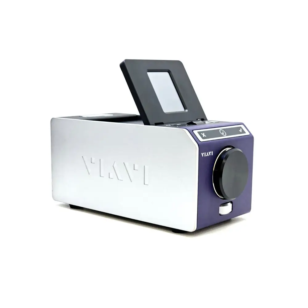 Viavi FVAm-1000-S benchtop microscope left side profile view