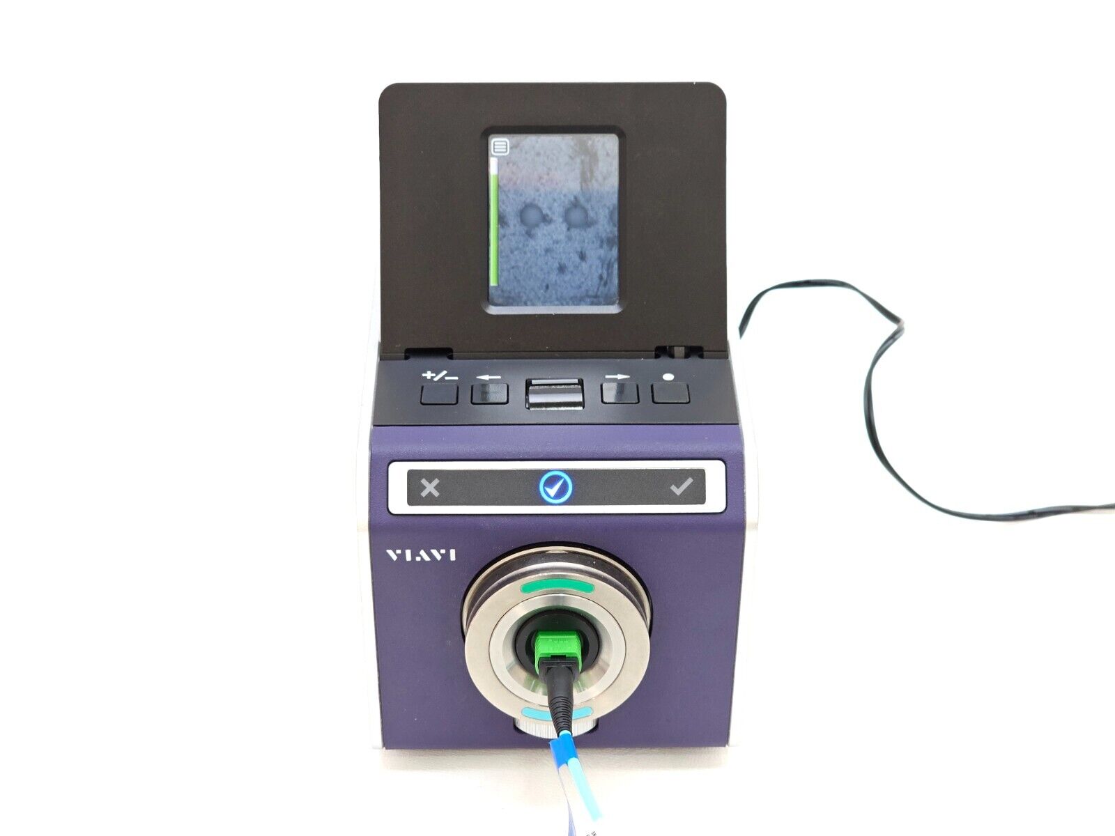 Viavi JDSU FVAm-1000-S Bench-Top MPO Autofocus Microscope with Screen & Adapters