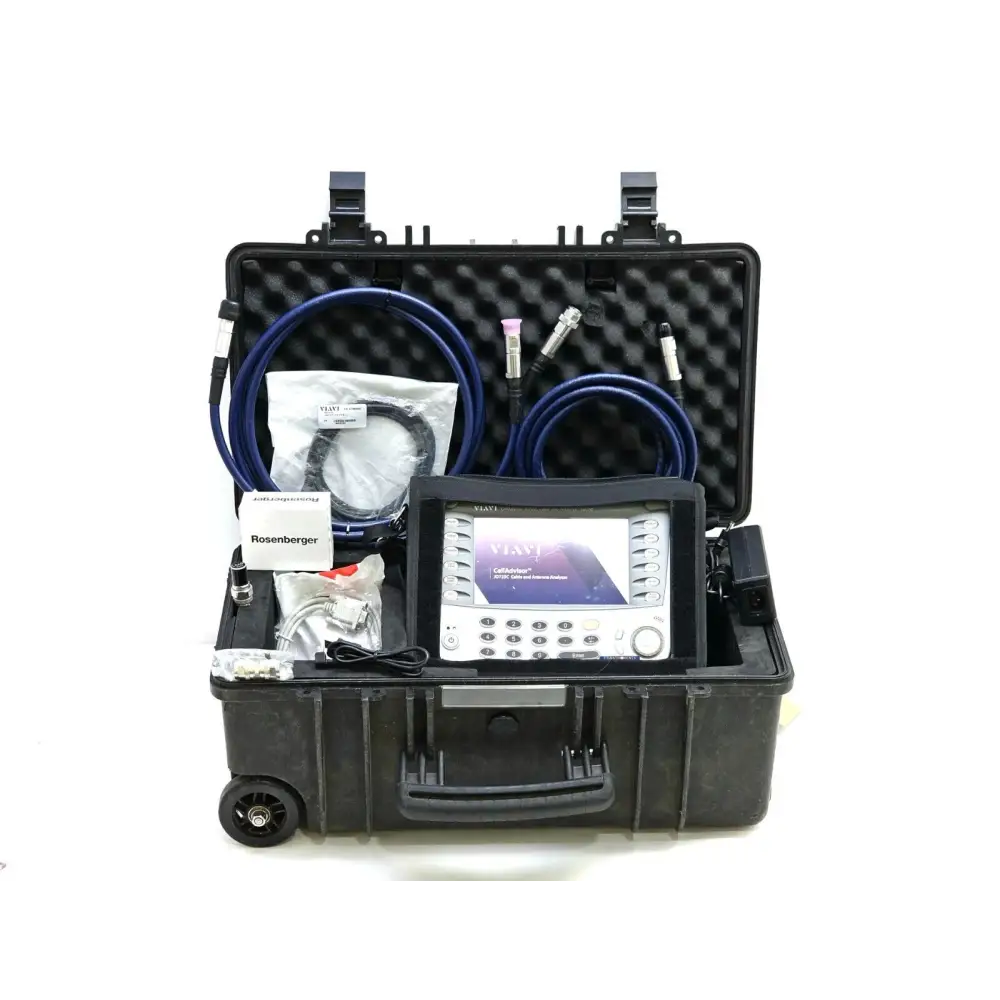 Viavi JD725C CellAdvisor 4 GHz analyzer right-side profile showing RF port connectors