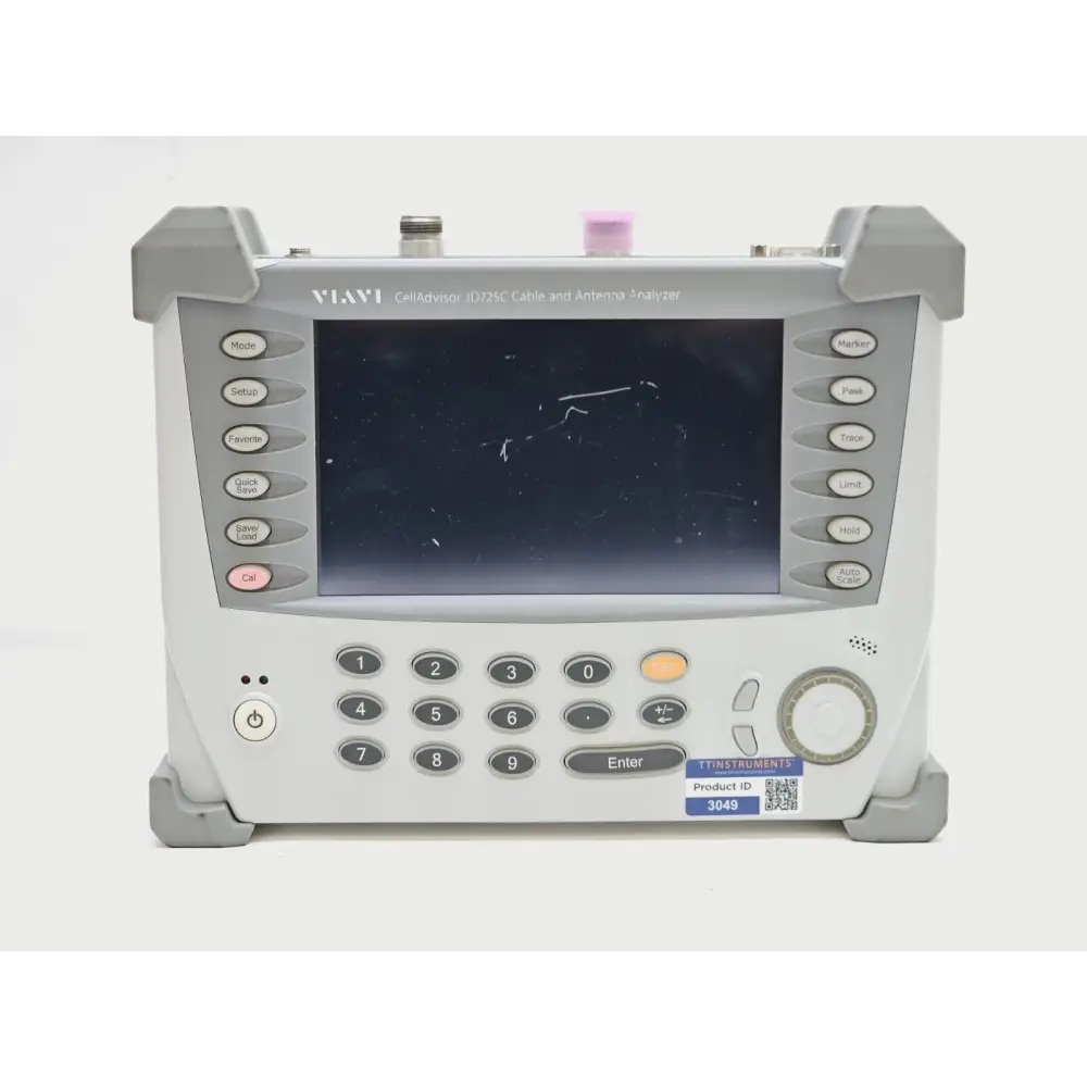Viavi JD725C CellAdvisor left-side view showing control buttons and interface ports