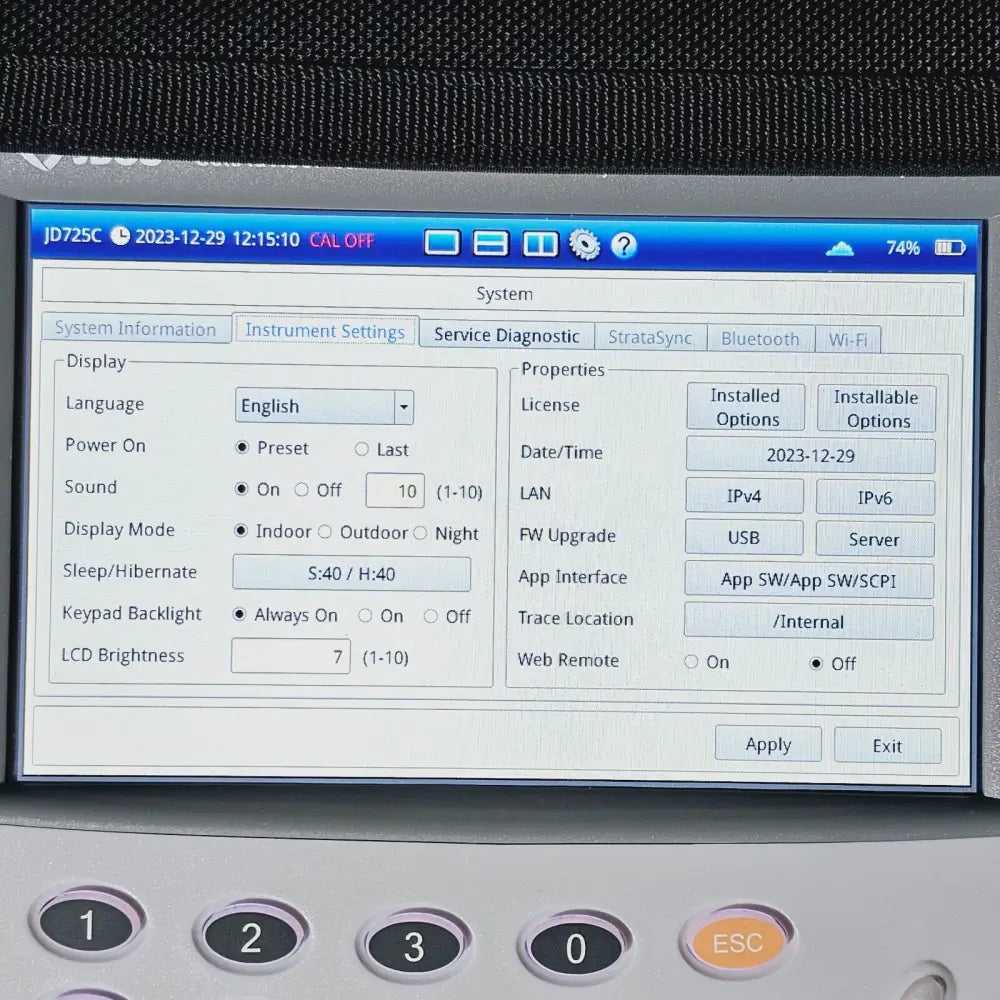Viavi JD725C CellAdvisor full unit layout with included accessories