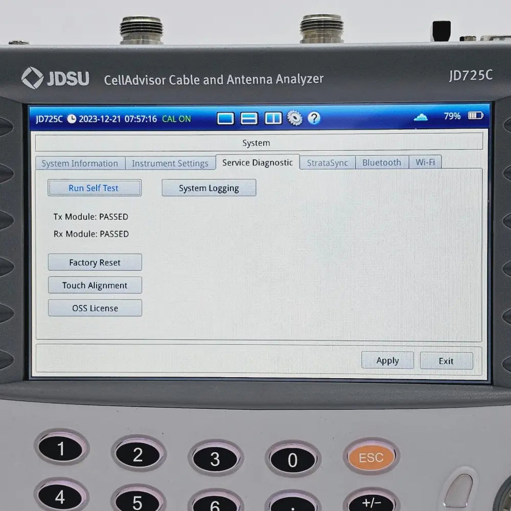 Viavi JDSU JD725C CellAdvisor angled three-quarter view