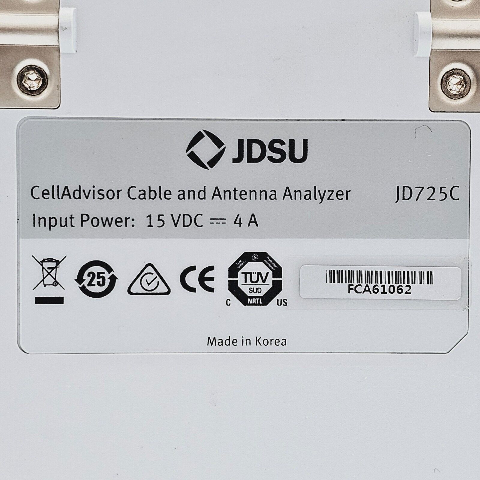 Viavi JDSU JD725C CellAdvisor Cable & Antenna Analyzer 4 GHz w/ Options