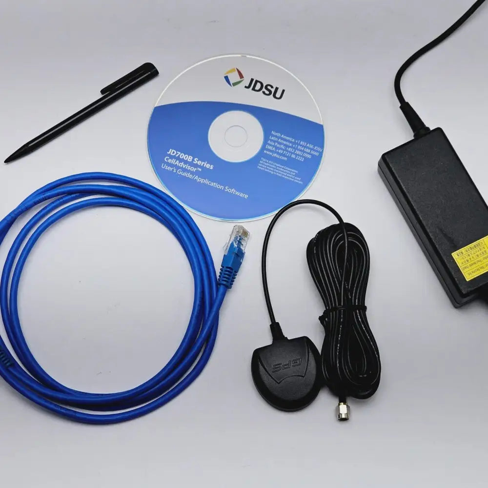 Viavi JDSU JD785B CellAdvisor analyzer left-side view showing RF connectors