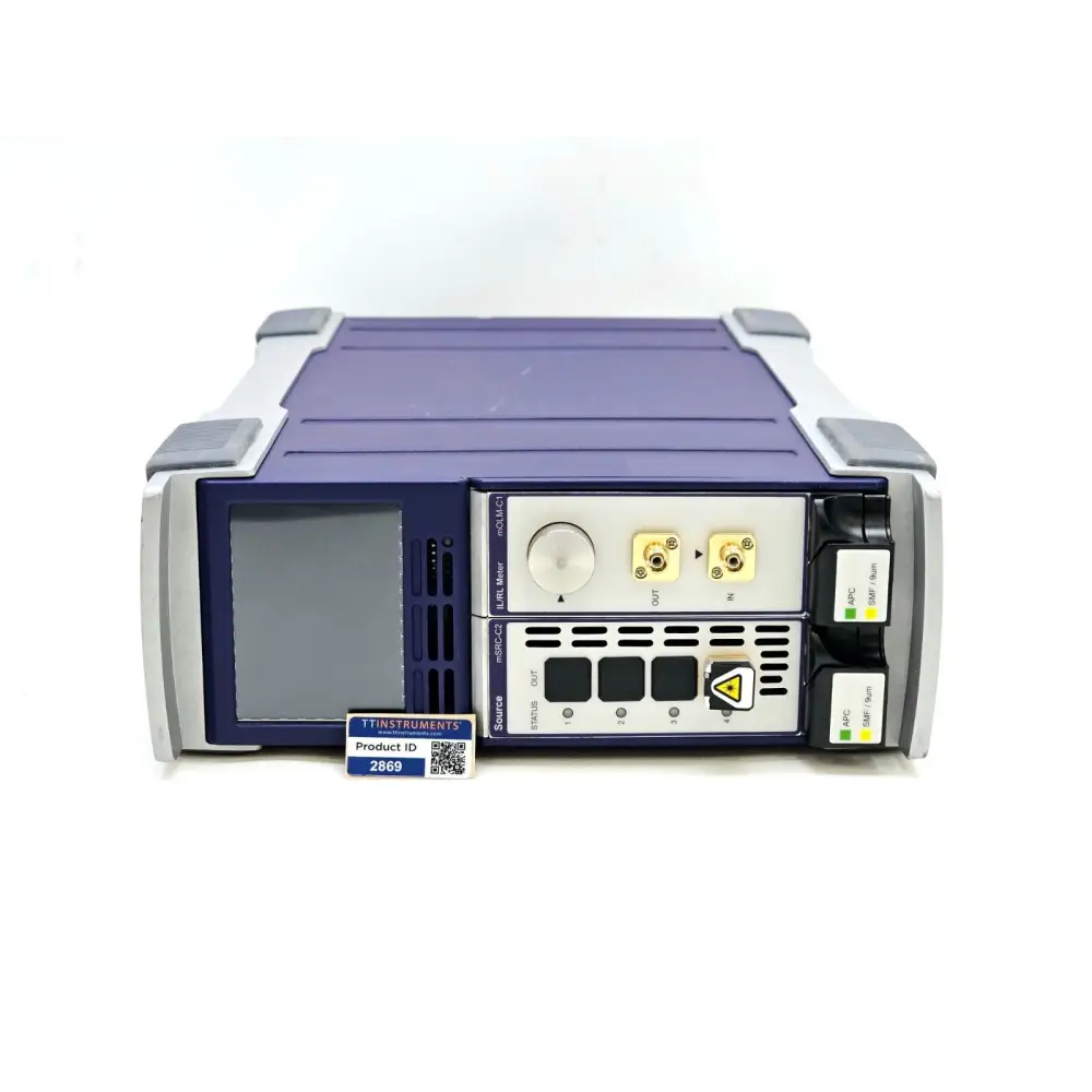 Viavi JDSU MAP-220C-A PCT-rm modular optical test platform front view with modules installed