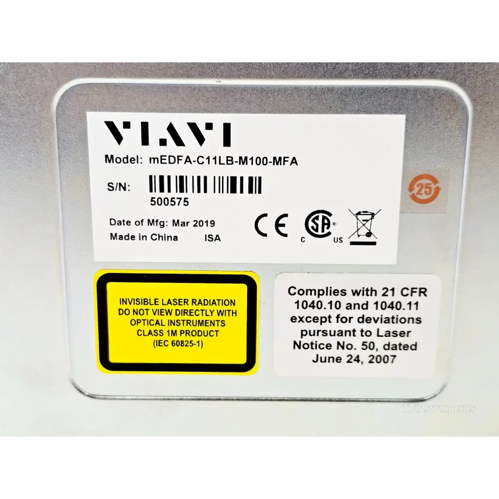Viavi JDSU mEDFA-C1 L-band Amplifier SM APC mEDFA-C11LB-M100-MFA 1565-1610 nm