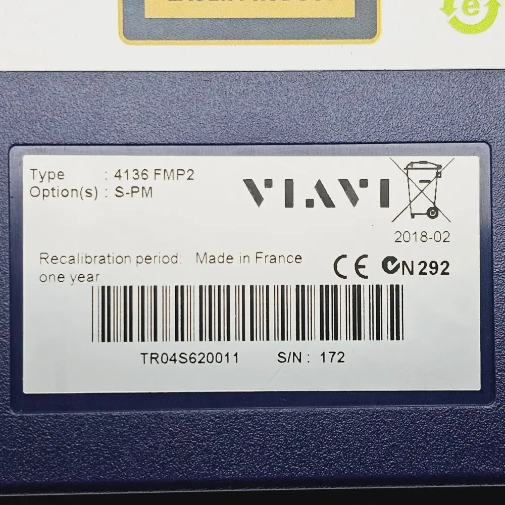 Viavi MTS 2000 OTDR carry case open showing unit and accessories stored inside