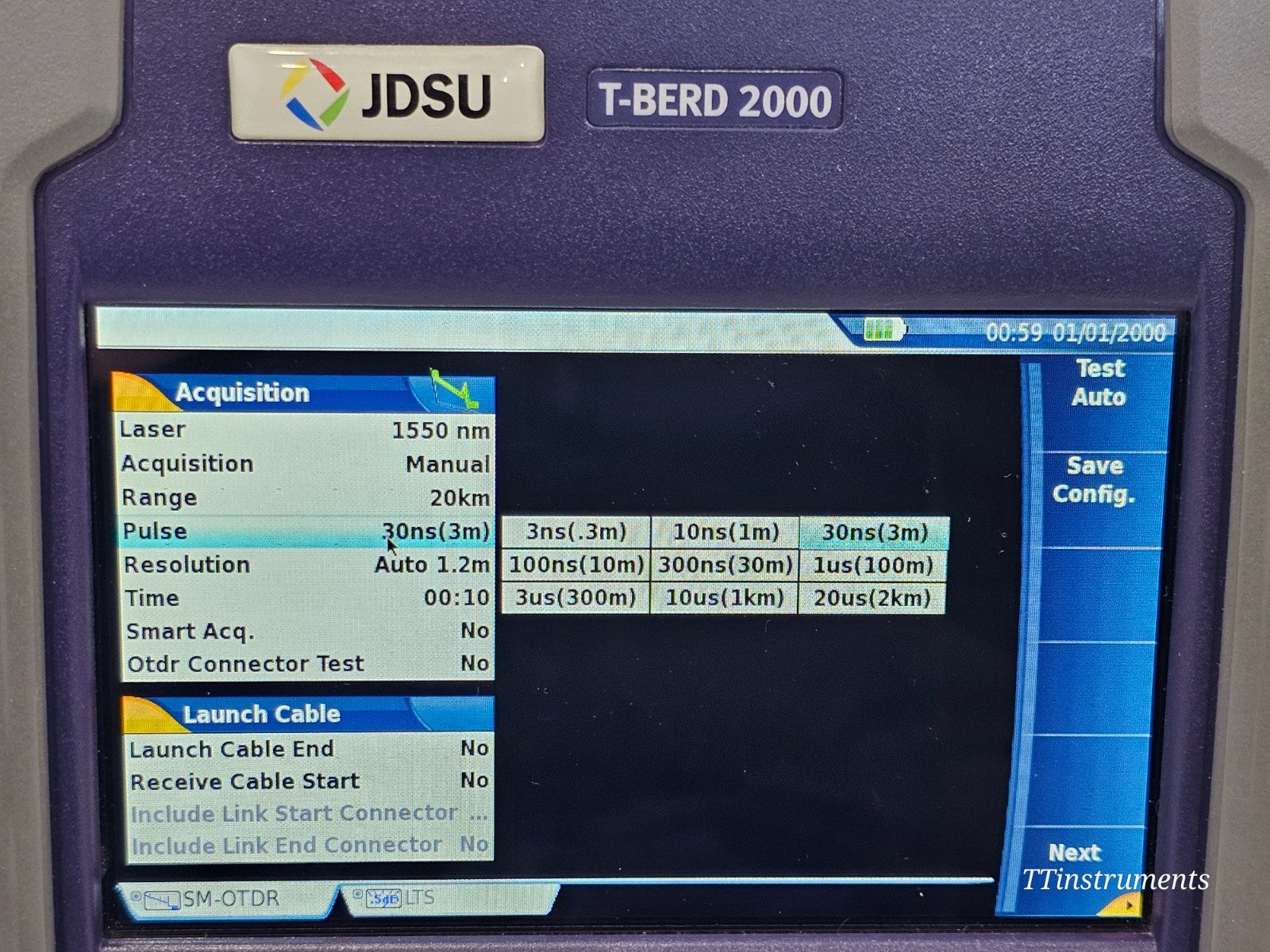 Viavi JDSU MTS 2000 Mainframe & 4126 MA SM OTDR 1310/1550nm LC-APC 37/35 dB SM